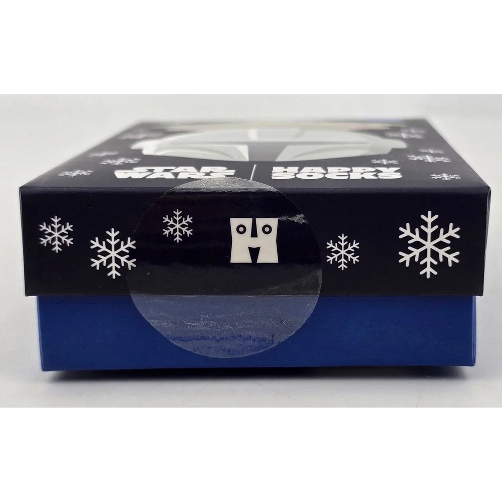 Happy Socks Star Wars Mini & Me Crew Socks Adult Kids Blue Mandalorian - New